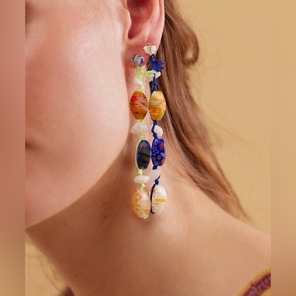 Free People Neon Green Voyage Dangle Earrings - NEW - $38 Retail